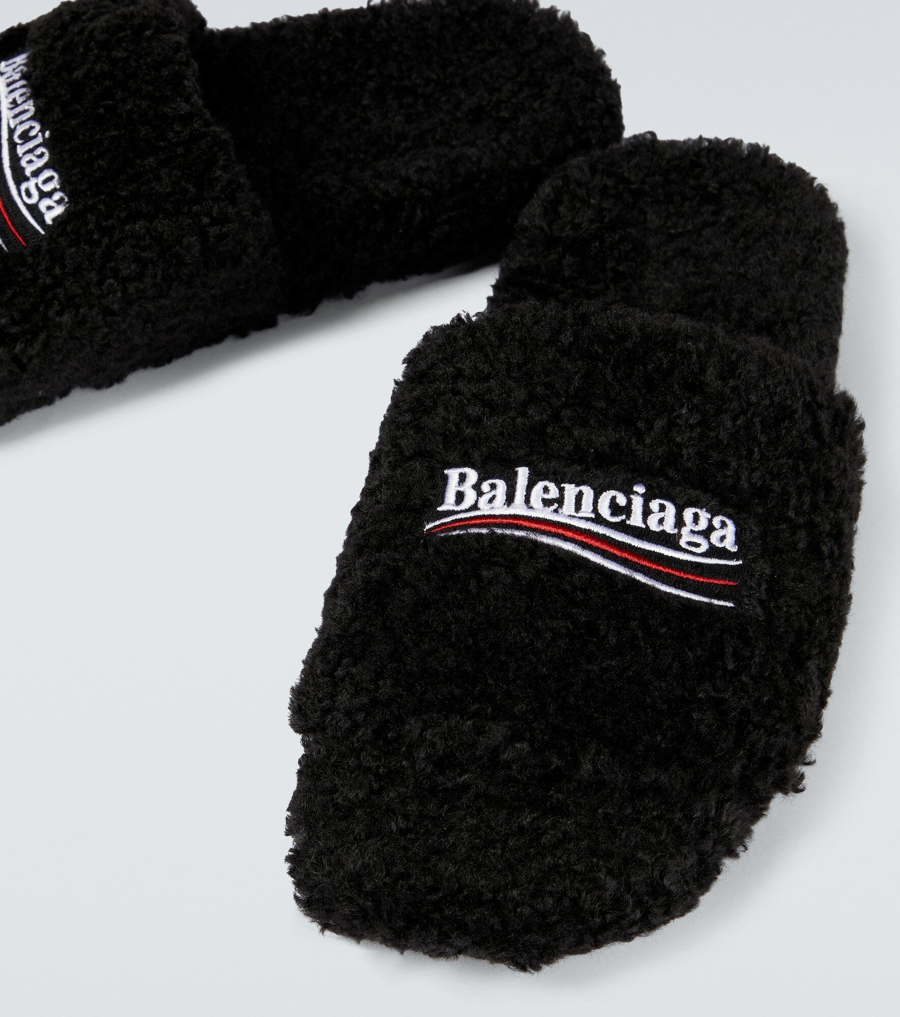 Balenciaga - Political Campaign Furry slides Balenciaga