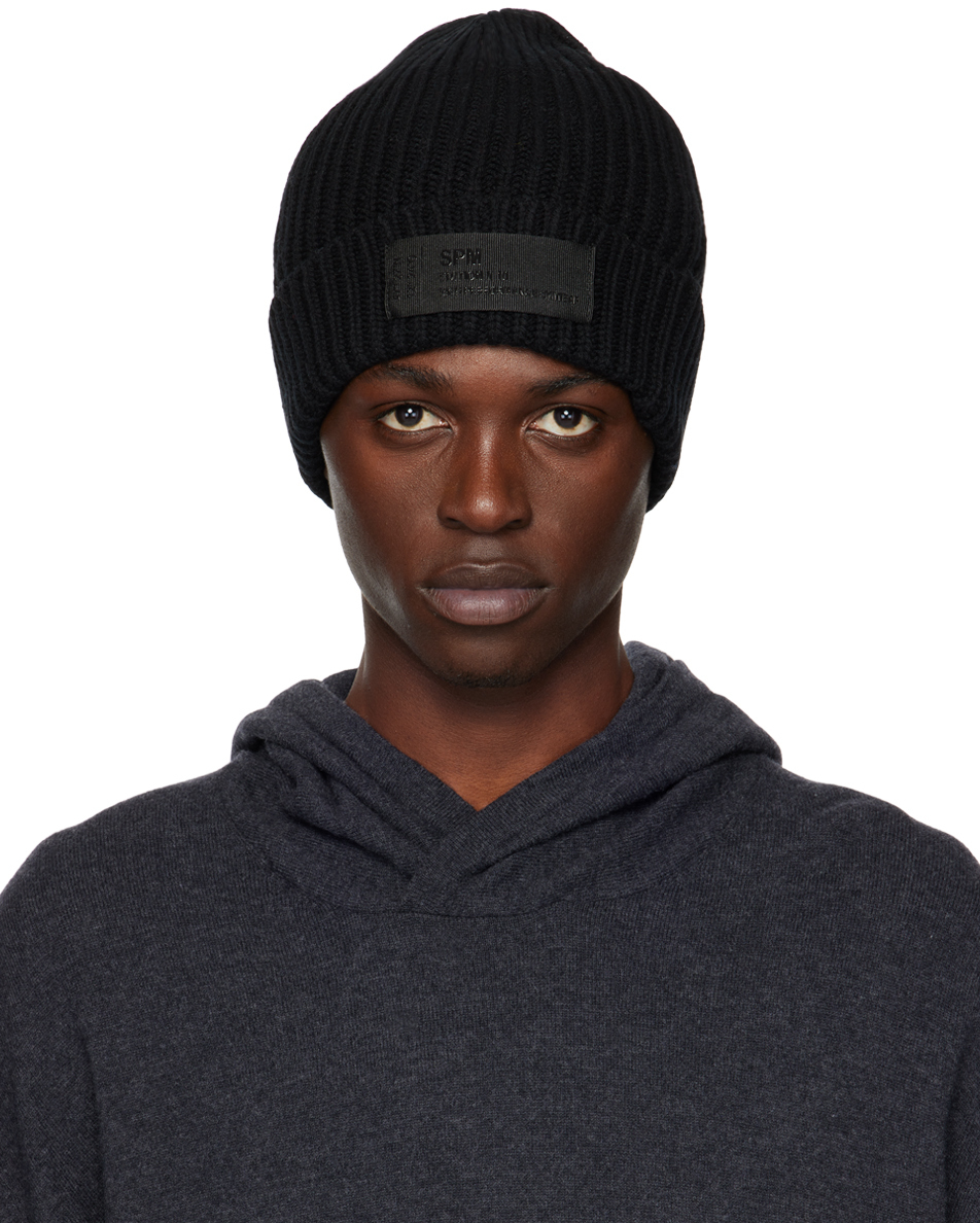 Sportalm Black Logo Beanie