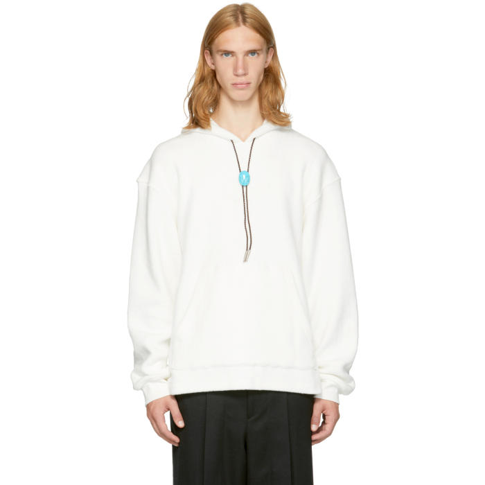 off white fleece hoodie