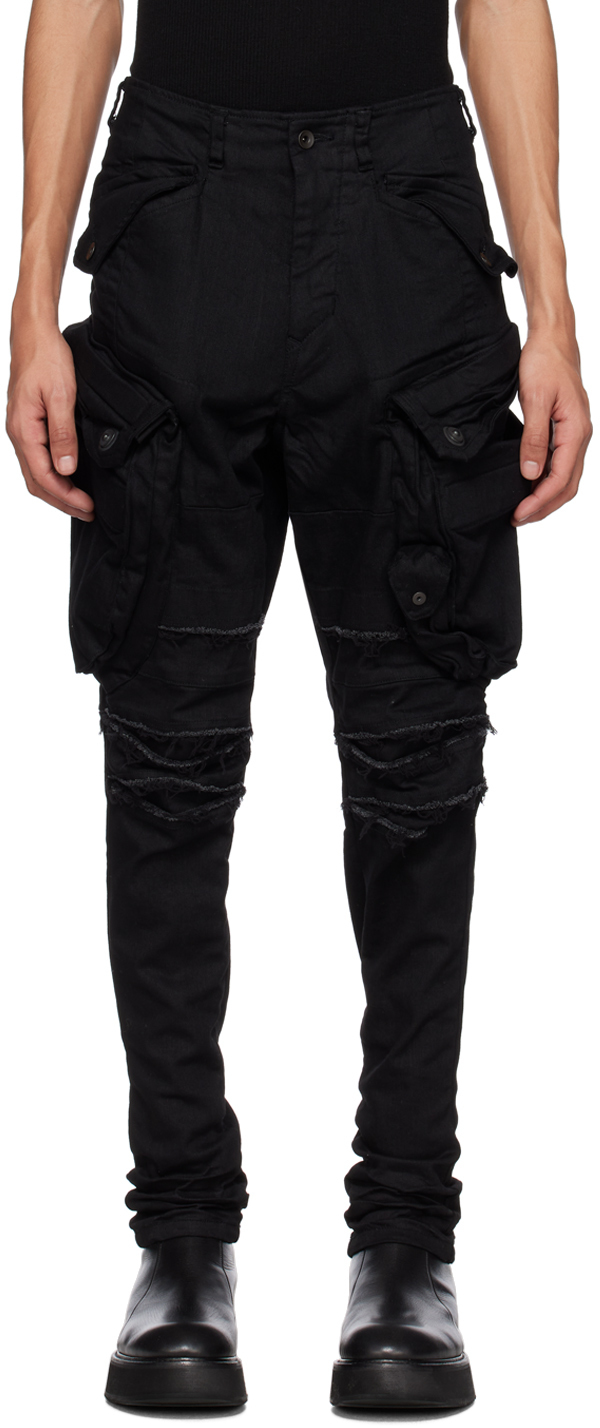 Julius Black Gas Mask Cargo Pants Julius