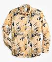 Brooks Brothers Men's Milano Slim-Fit Sport Shirt, Tropical Print | Yellow