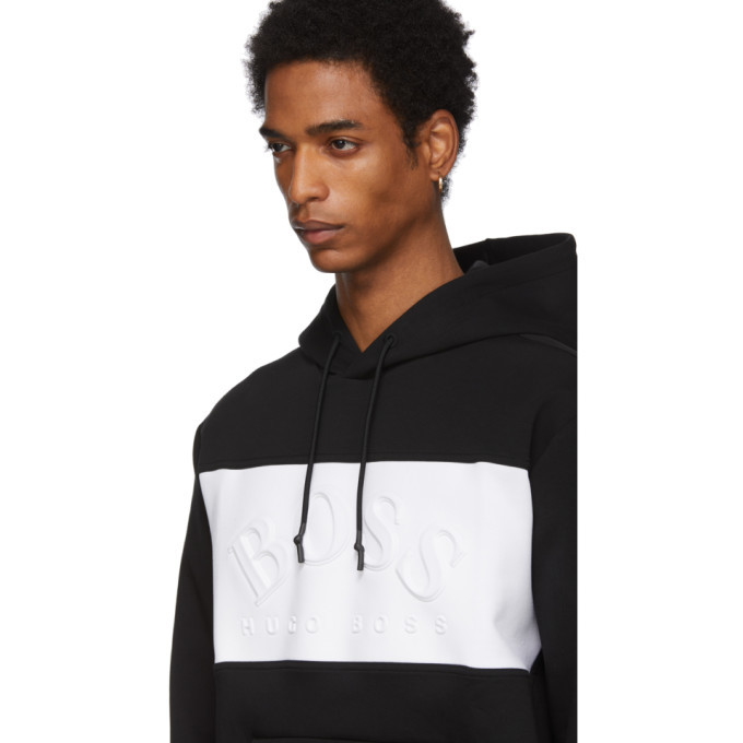 hugo boss curved logo hoodie