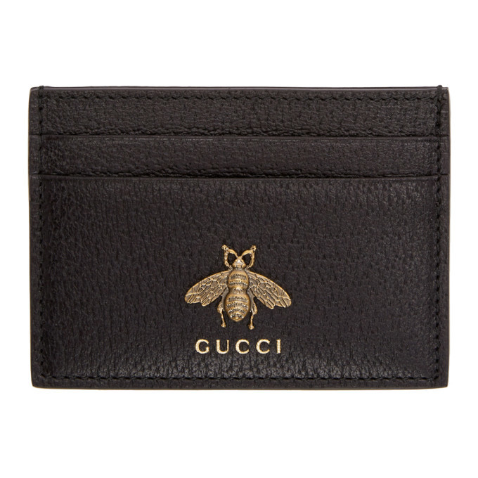 spyd Intensiv bakke Gucci Black Bee Card Holder Gucci