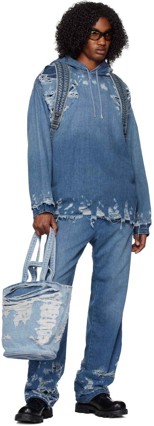 Diesel Blue DMartian Denim Sweatpants Diesel