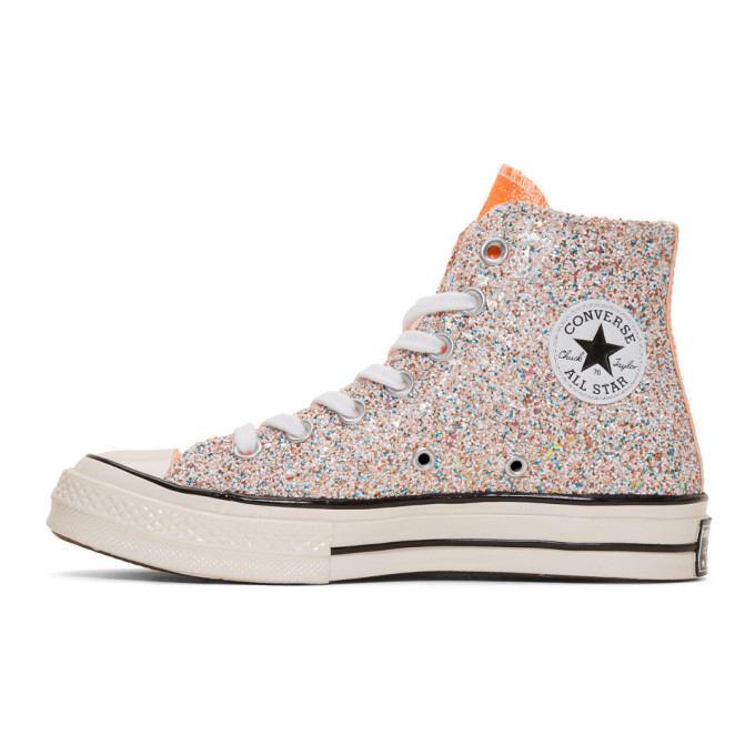 pink converse with glitter