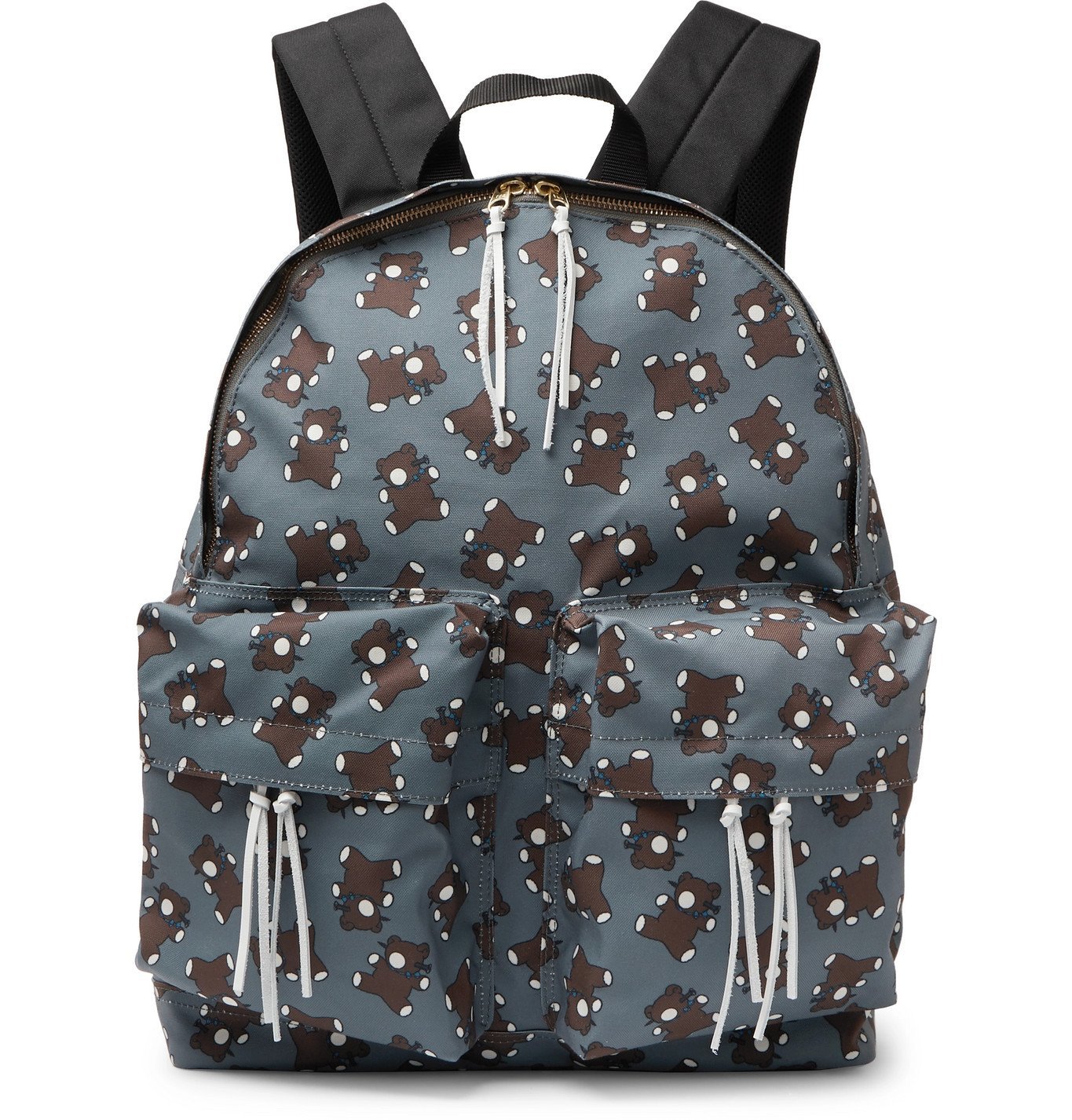 Photo: Undercover - Screwbear Printed Canvas Backpack - Gray