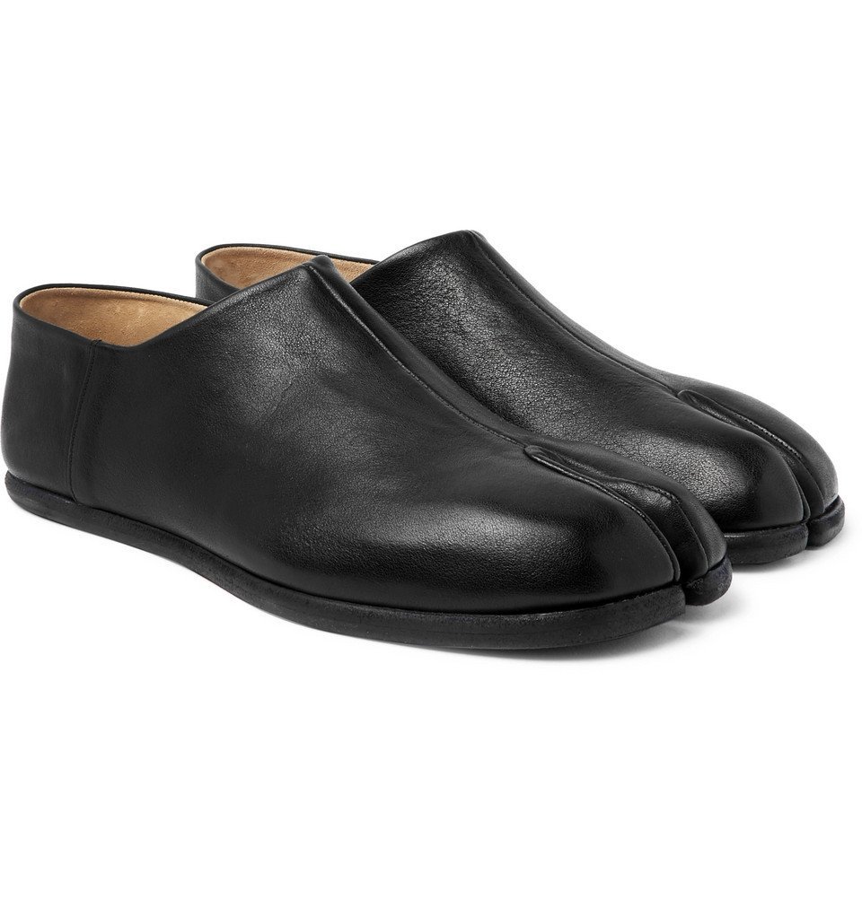 Maison Margiela - Tabi Collapsible-Heel Split-Toe Leather Loafers - Men ...