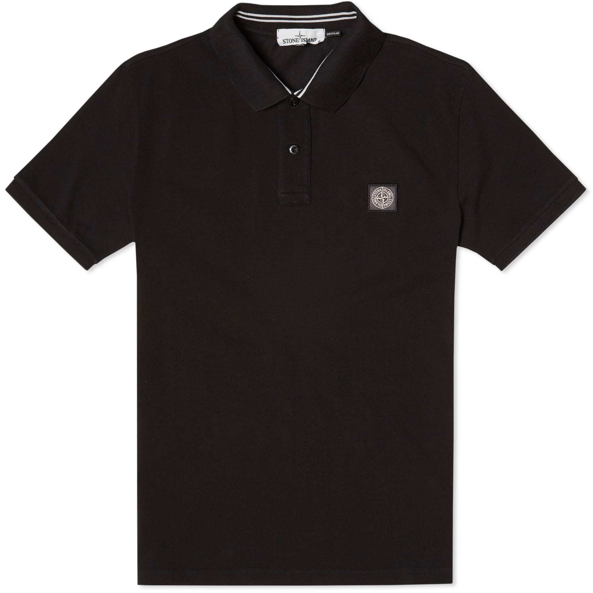 stone island black polo shirt