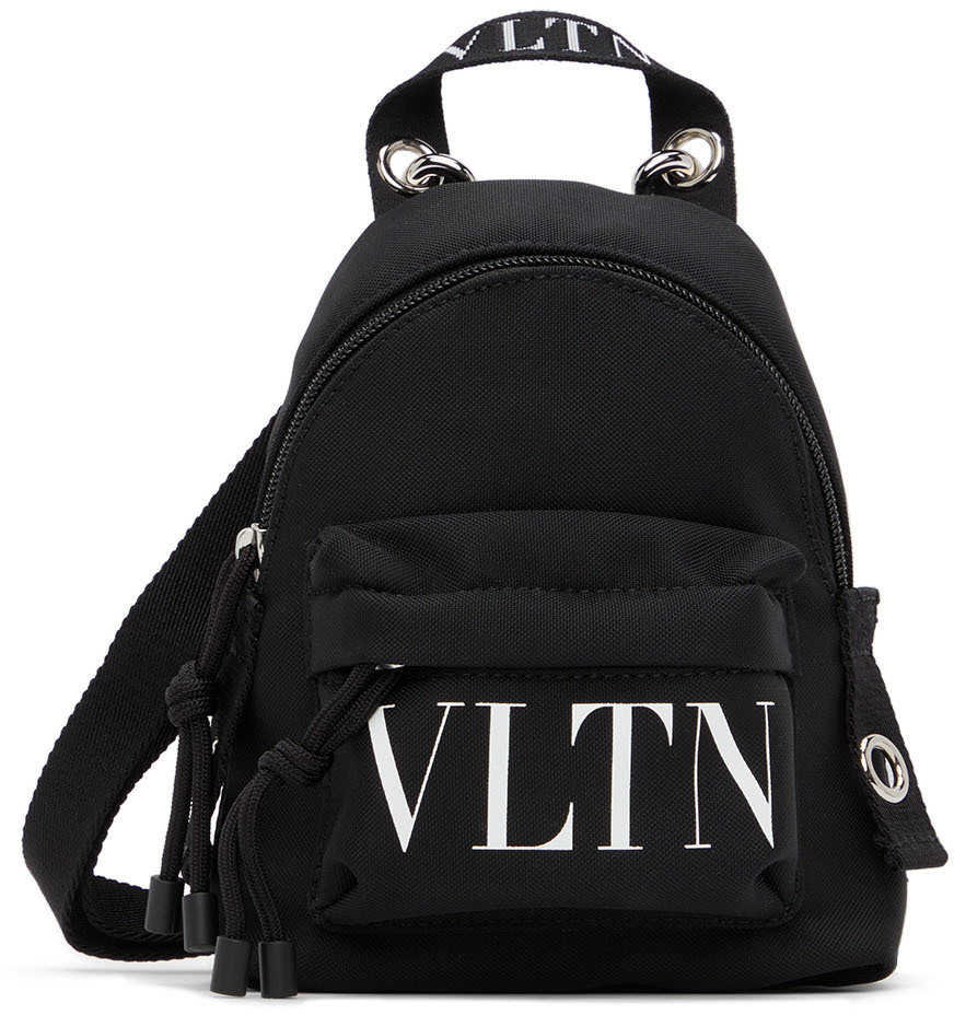 Valentino Garavani Black Mini VLTN Backpack Valentino Garavani