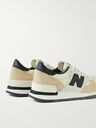New Balance - 990 Leather-Trimmed Suede, Nubuck and Mesh Sneakers - Neutrals