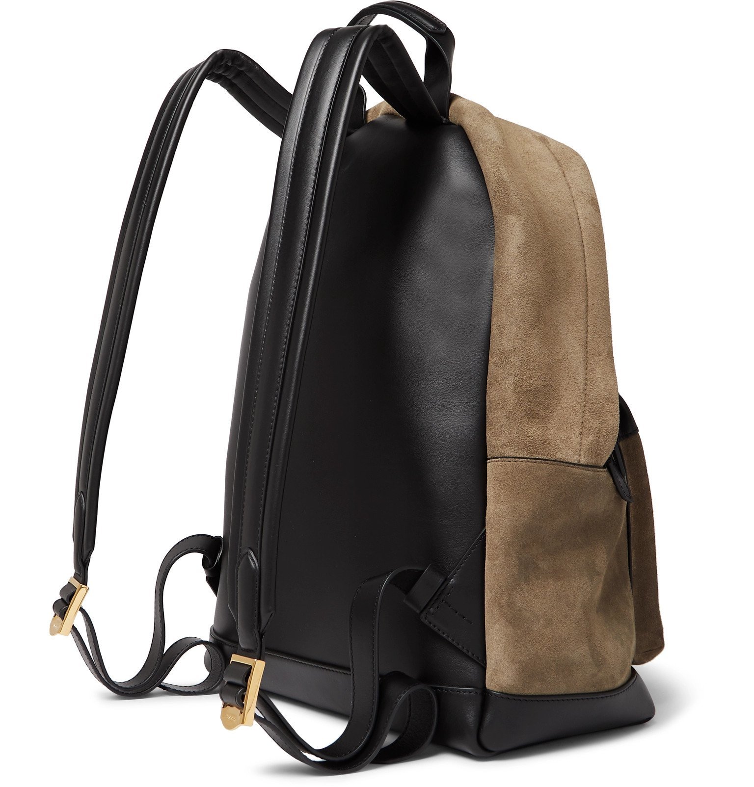 TOM FORD - Suede and Leather Backpack - Brown TOM FORD