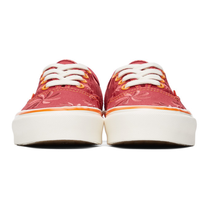vans red og authentic lx sneakers