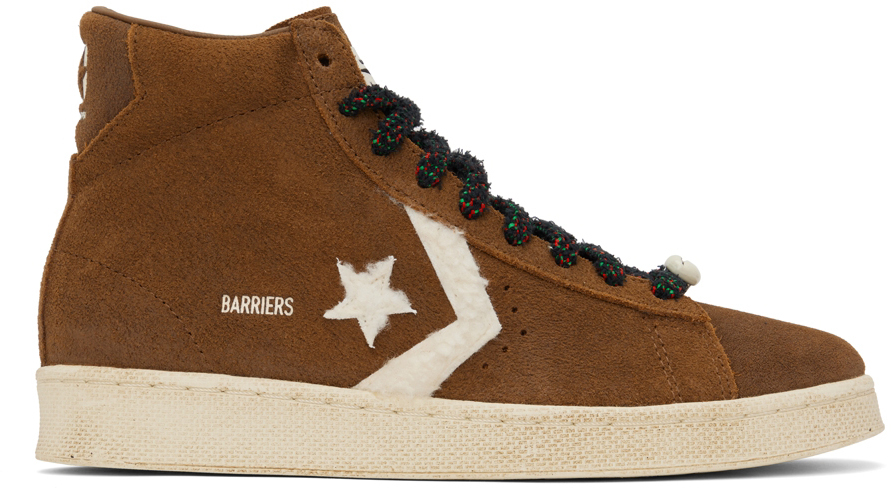 Photo: Converse Brown Barriers Edition Pro Leather Sneakers