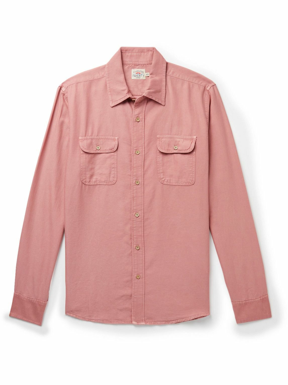 Faherty Island Life Cotton and TENCEL™Blend Shirt Red Faherty