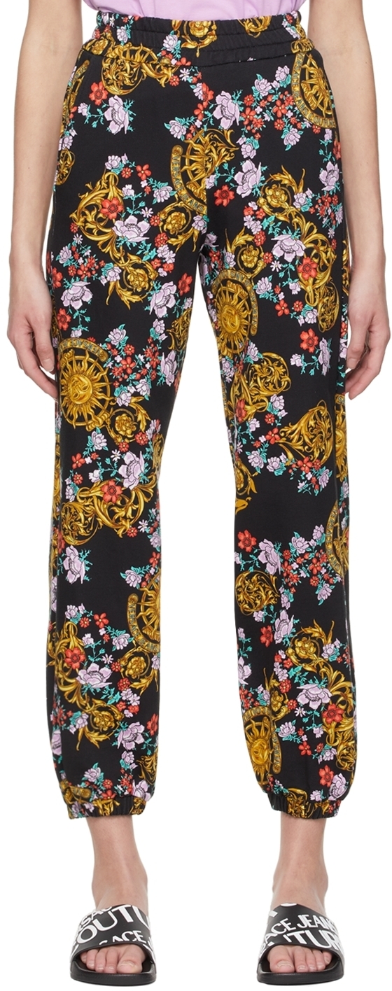 Versace Jeans Couture Black Cotton Lounge Pants Versace