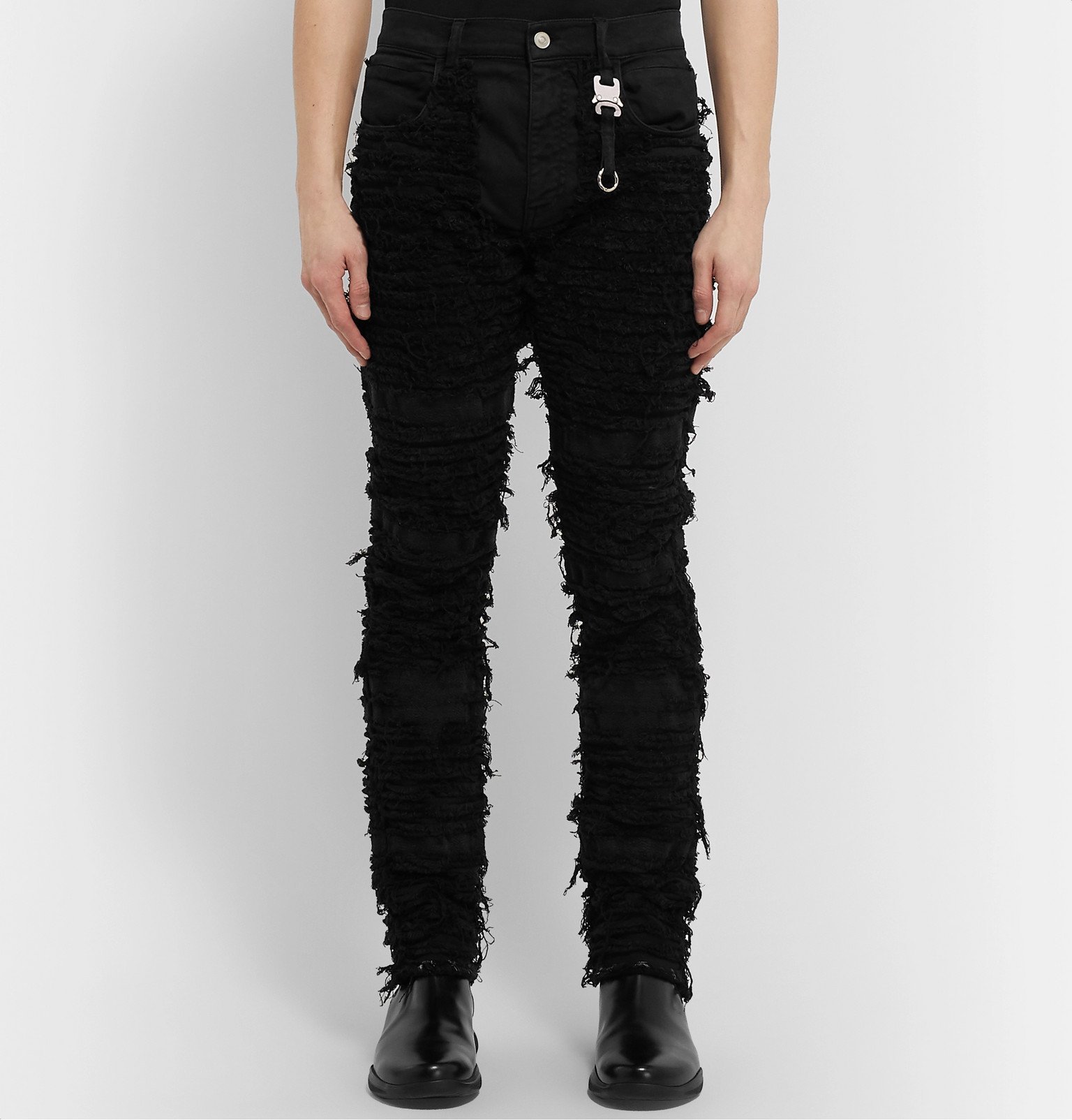 1017 ALYX 9SM - Blackmeans Distressed Denim Jeans - Black 1017 ALYX 9SM