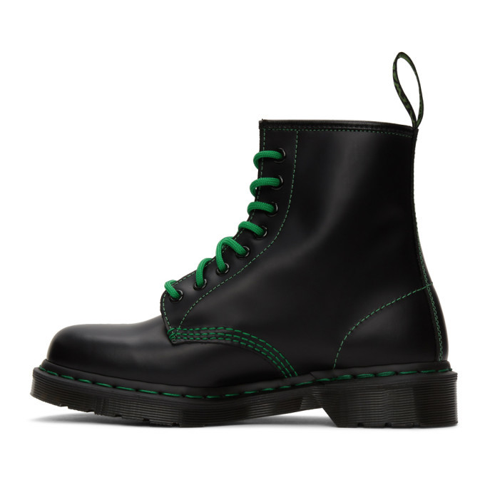 dr martens black green