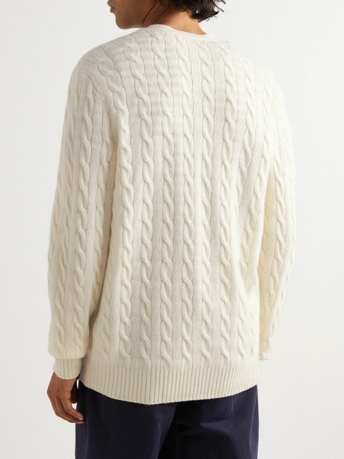 Polo Ralph Lauren - Cable-Knit Wool and Cashmere-Blend Cardigan - Neutrals