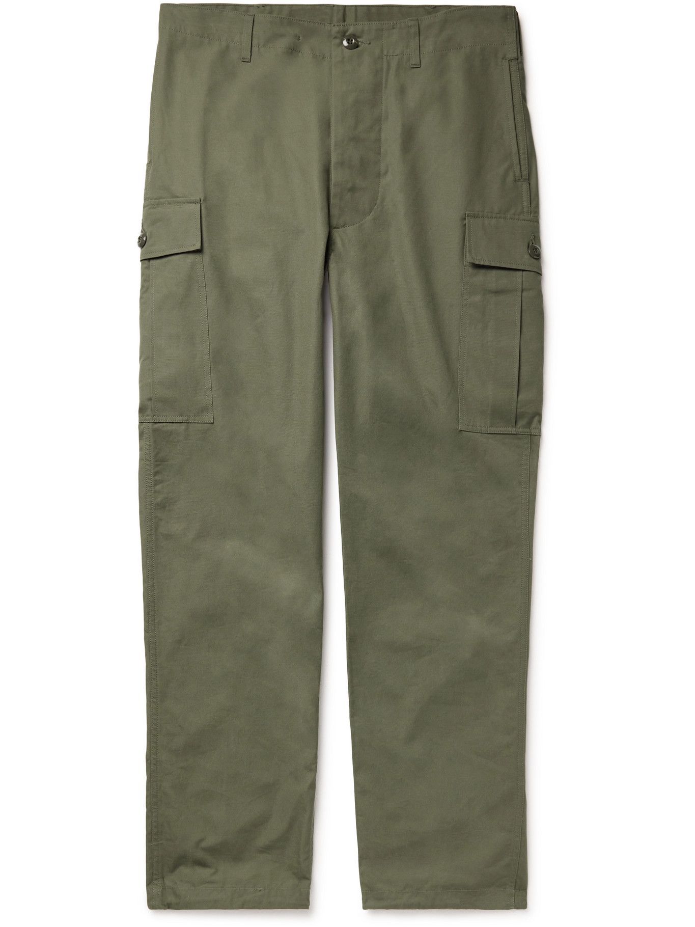 THE REAL MCCOY'S - Cotton-Poplin Cargo Trousers - Green The Real McCoys