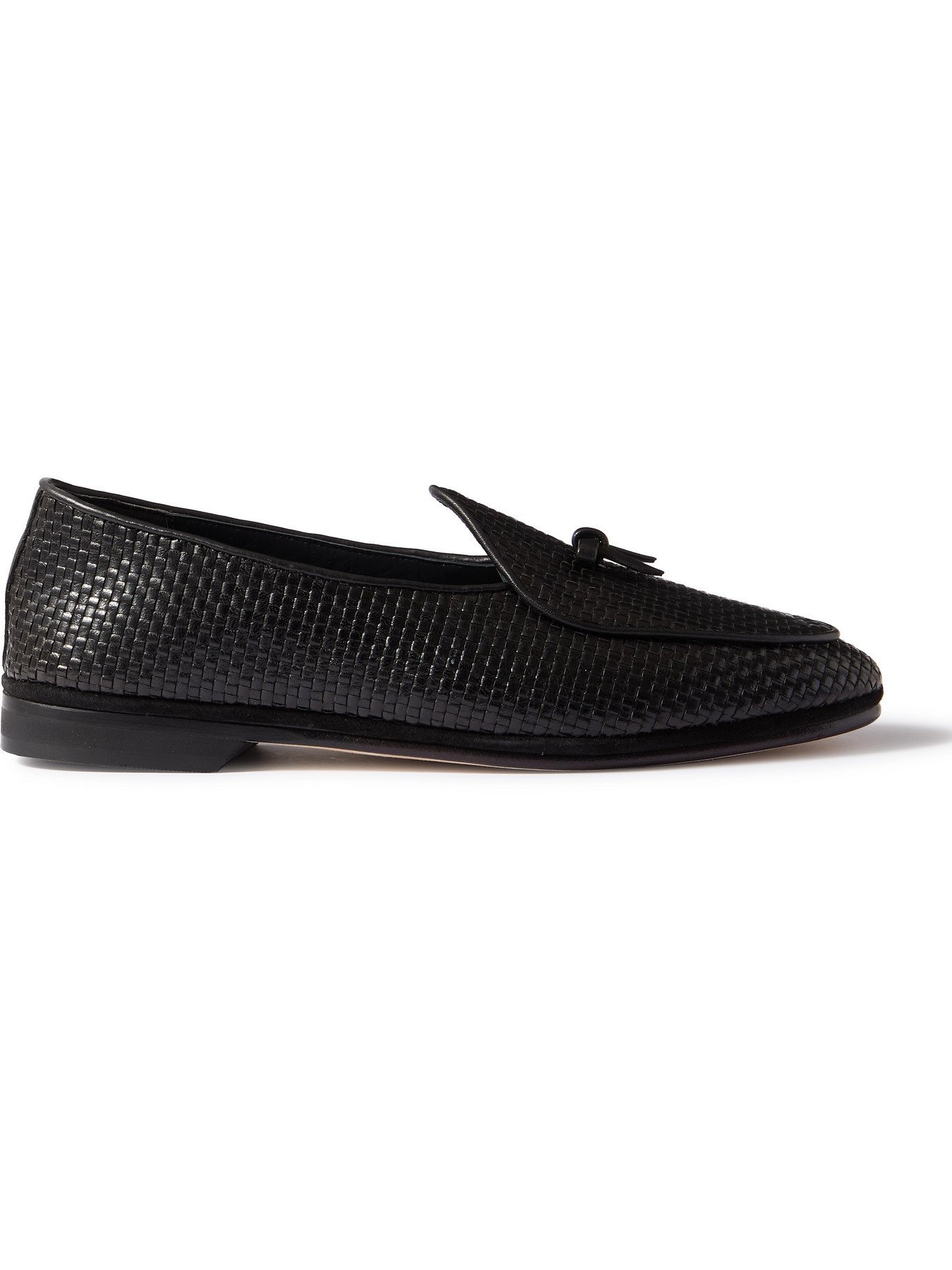 RUBINACCI - Marphy Woven Leather Loafers - Black - EU 40 Rubinacci