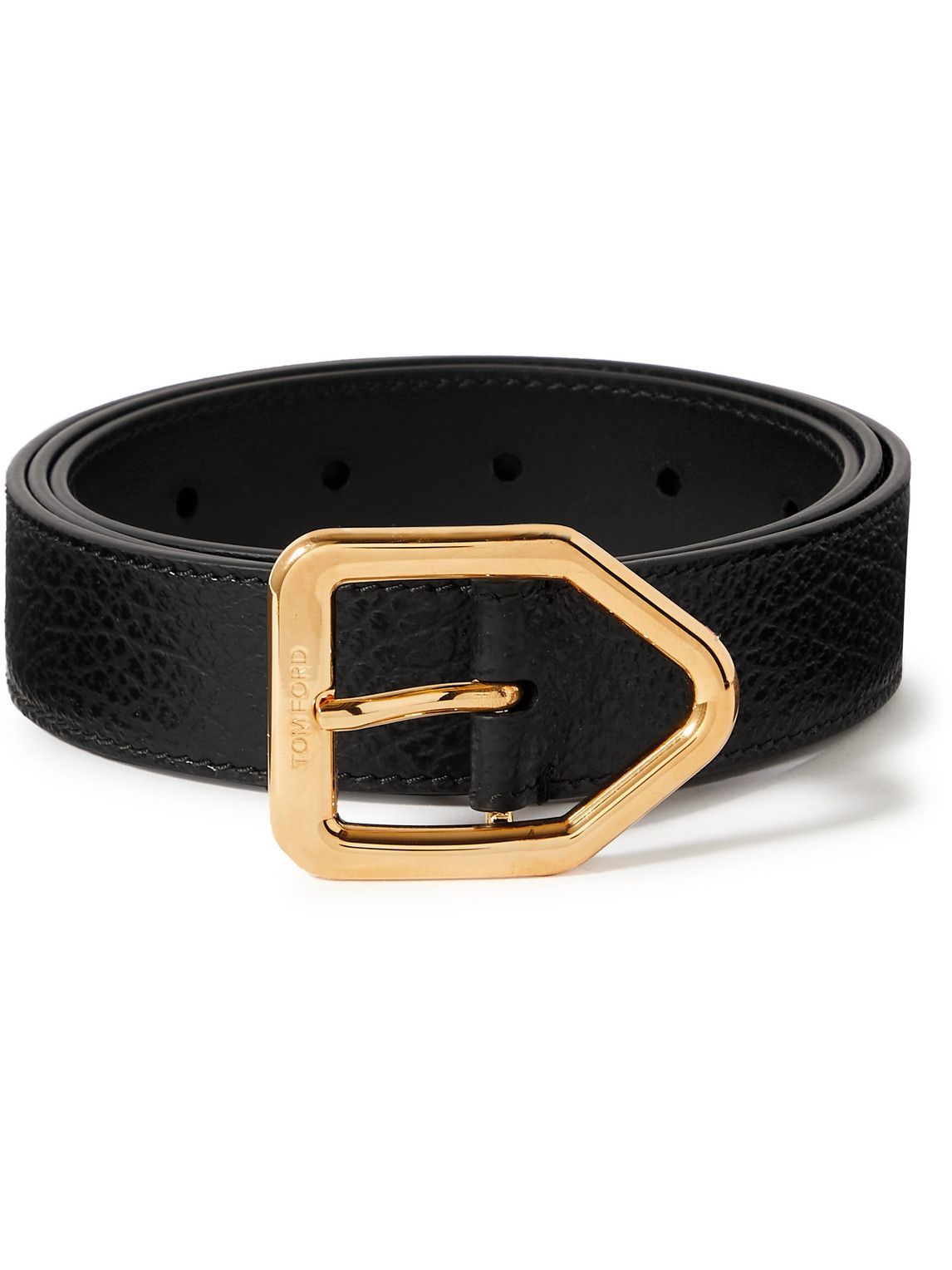 TOM FORD - 3cm Full-Grain Leather Belt - Black TOM FORD