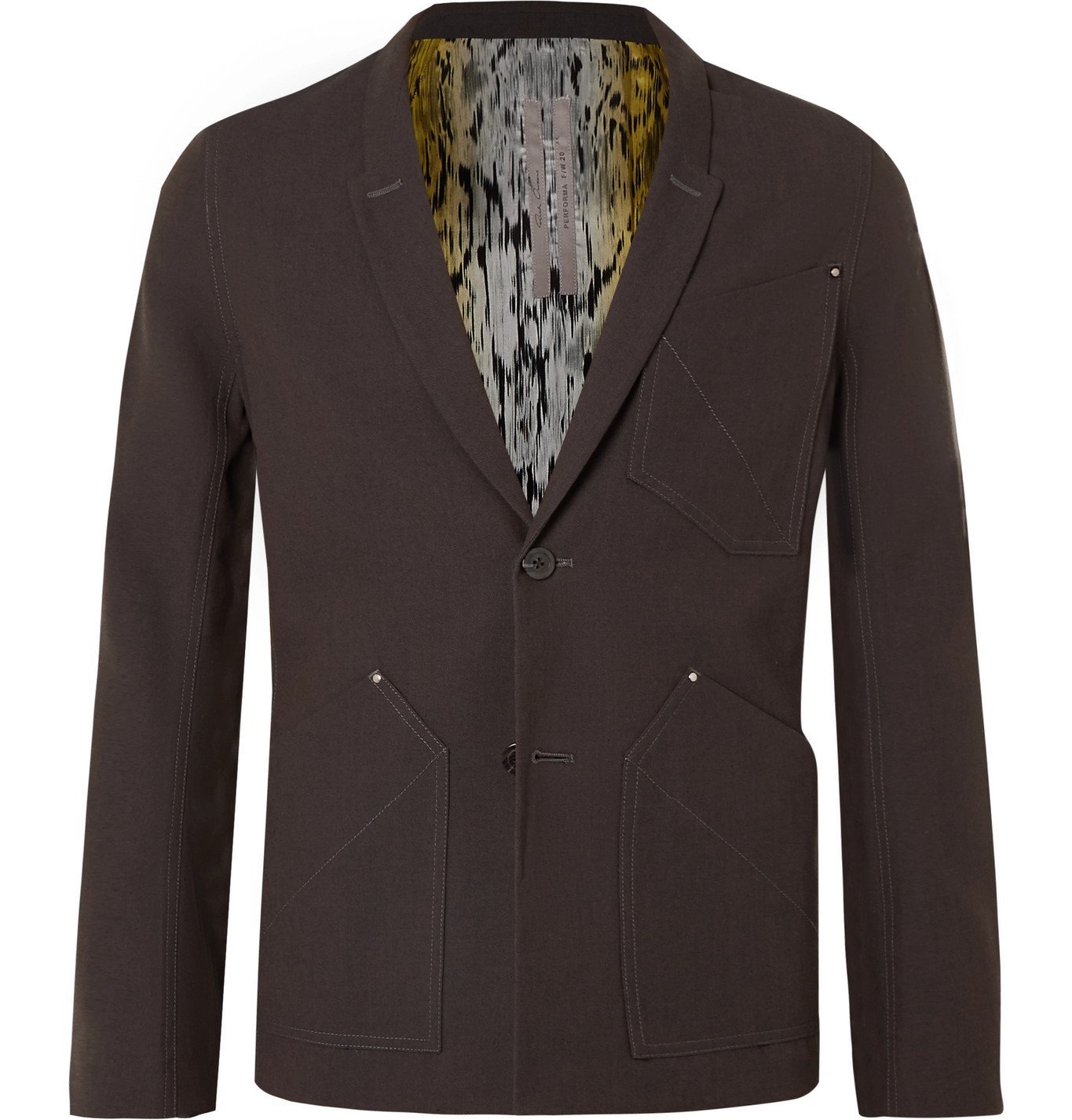 Rick Owens - Island Canvas Blazer - Metallic Rick Owens