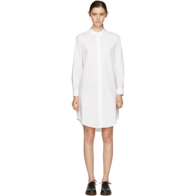 T By Alexander Wang White Zip Shirt Dress T By Alexander Wang