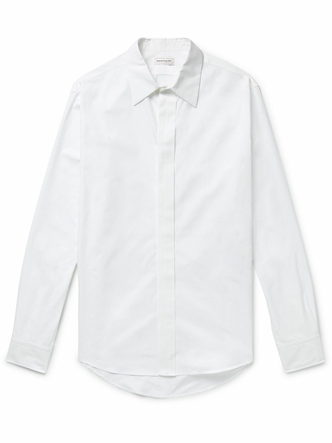 Alexander Mcqueen - Slim-fit Organic Cotton-poplin Shirt - White 