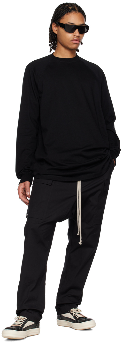 Rick Owens Black Baseball Sweatshirt