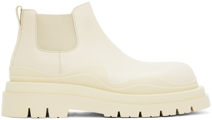 Bottega Veneta Off-White Tire Chelsea Boots Bottega Veneta