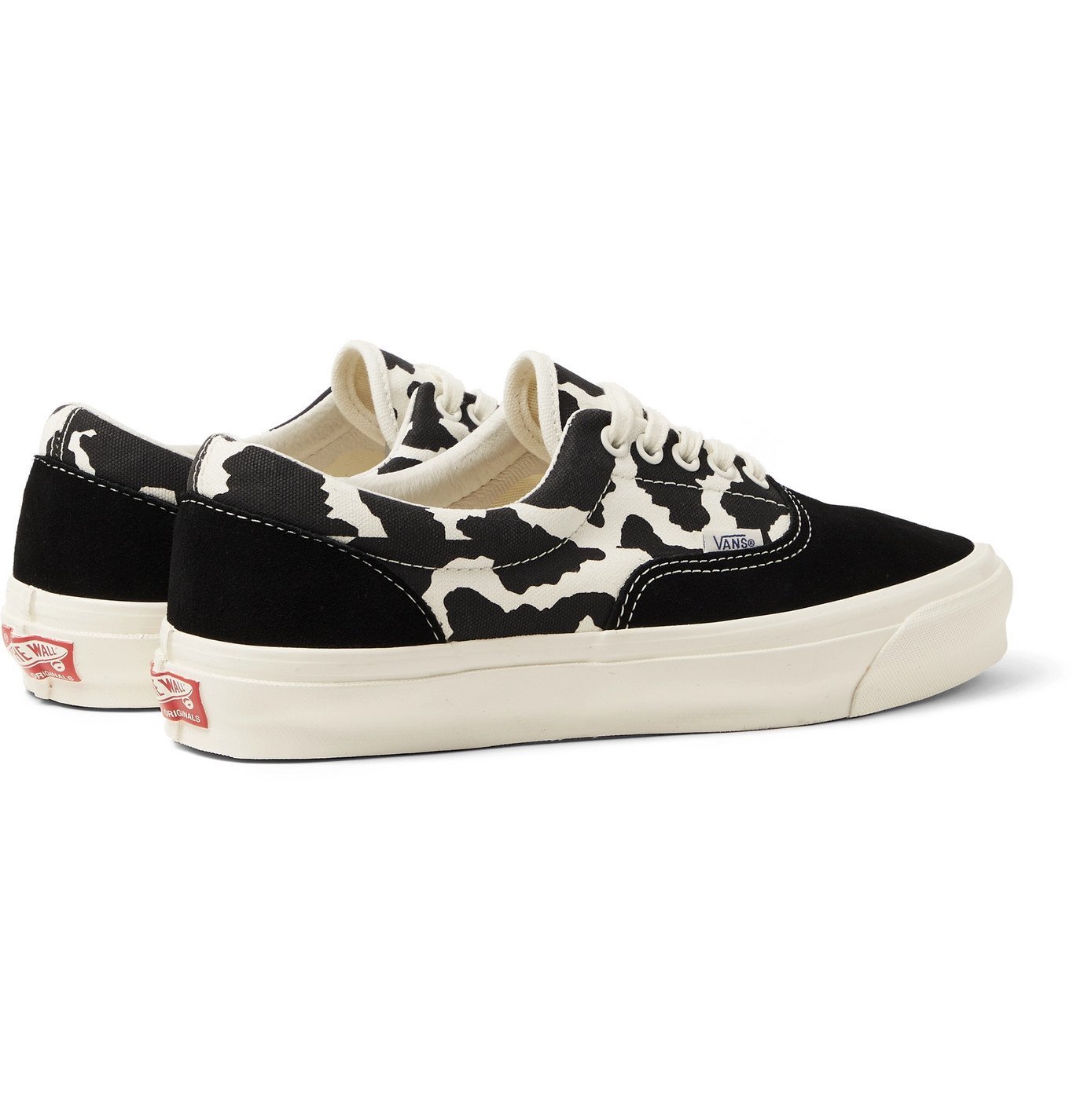 Vans - UA OG Era LX Printed Canvas and Suede Sneakers - Black Vans