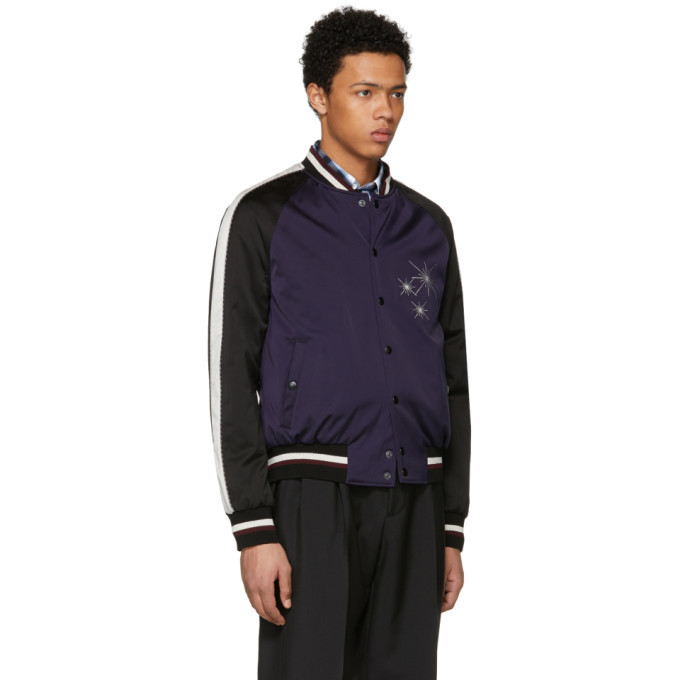 purple satin baseball jacket