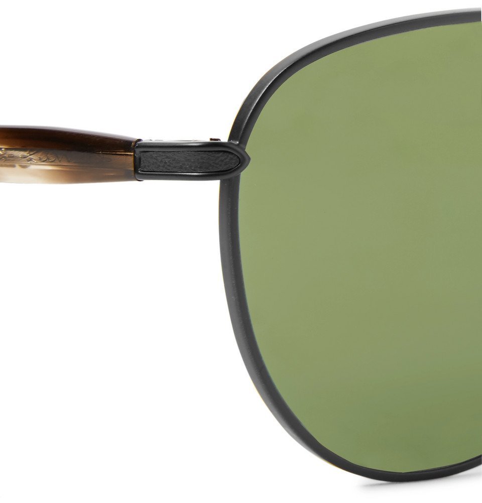 Berluti - Oliver Peoples Conduit St Aviator-Style Gunmetal-Tone and Acetate  Sunglasses - Men - Brown Berluti