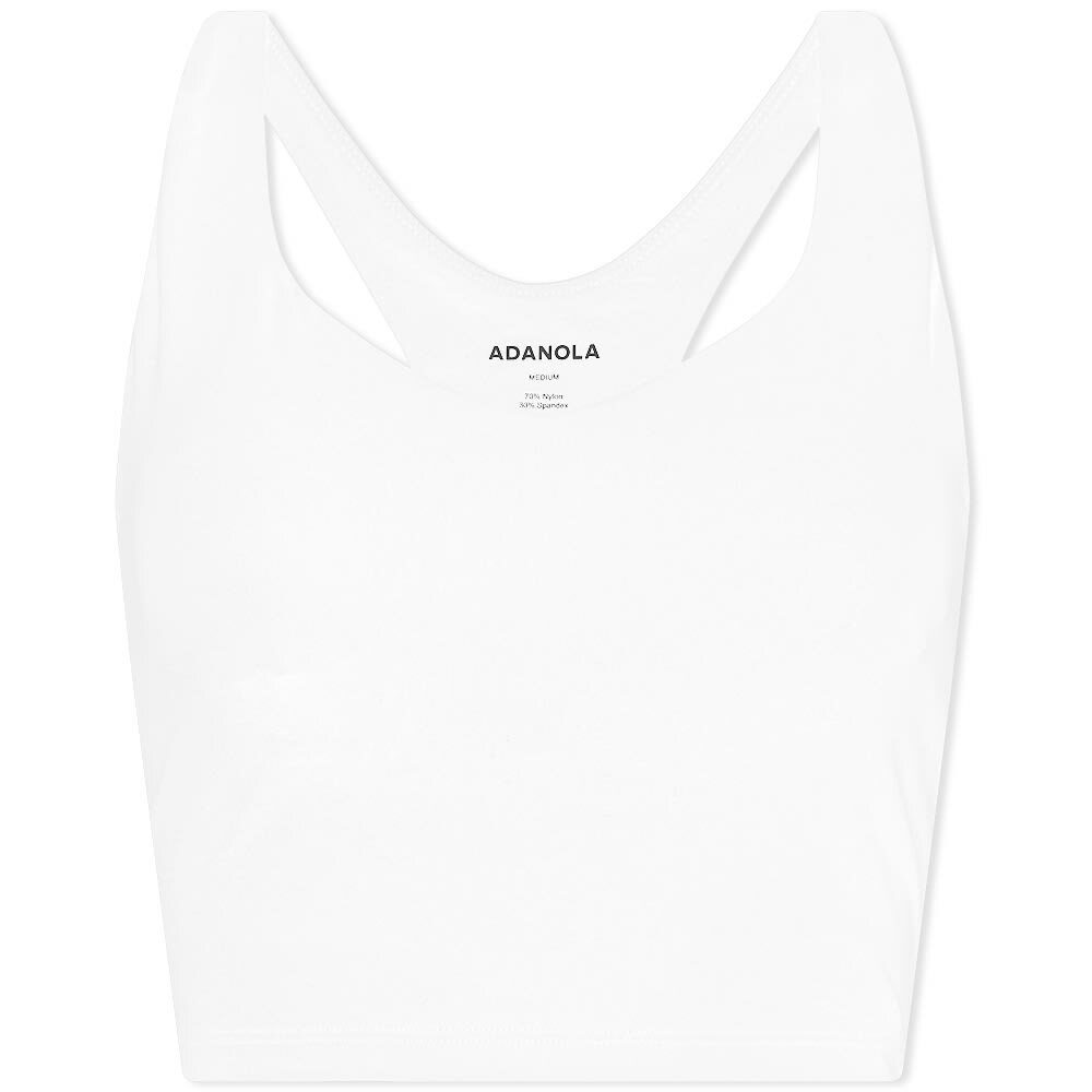 Adanola Women's Tennis Collection V Neck Bralette in White Adanola