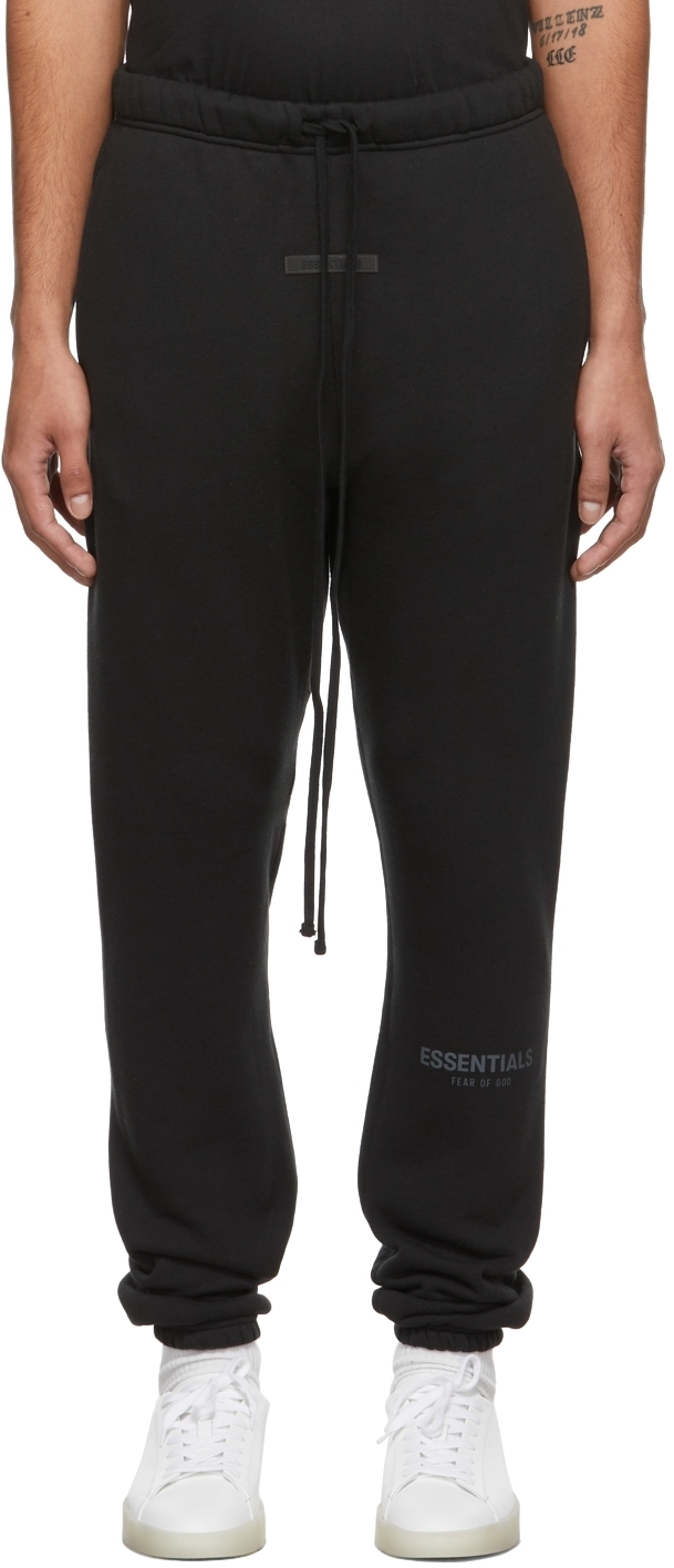 Essentials Black Fleece Lounge Pants Essentials