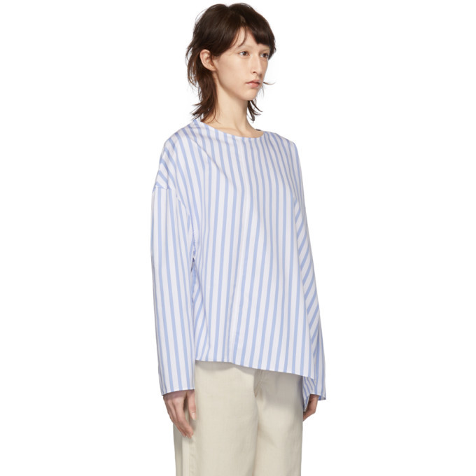 Toteme Blue and White Stripe Moulins Blouse Toteme