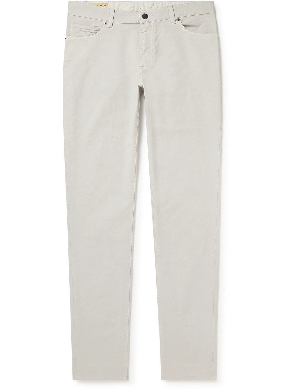 Purdey - Slim-Fit Stretch-Cotton Twill Trousers - Gray Purdey