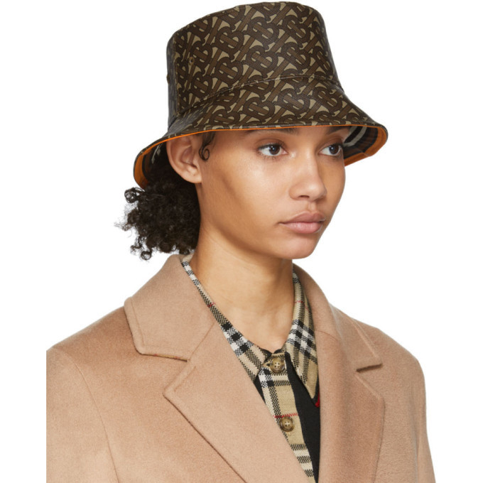 Burberry Brown Monogram Bucket Hat Burberry