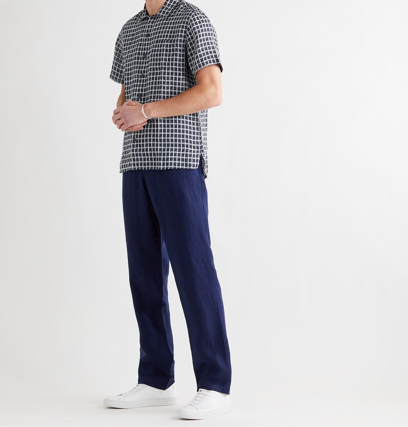 OLIVER SPENCER - Striped Linen Shirt - Blue