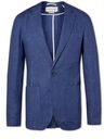OLIVER SPENCER - Fairway Slim-Fit Unstructured Linen Suit Jacket - Blue