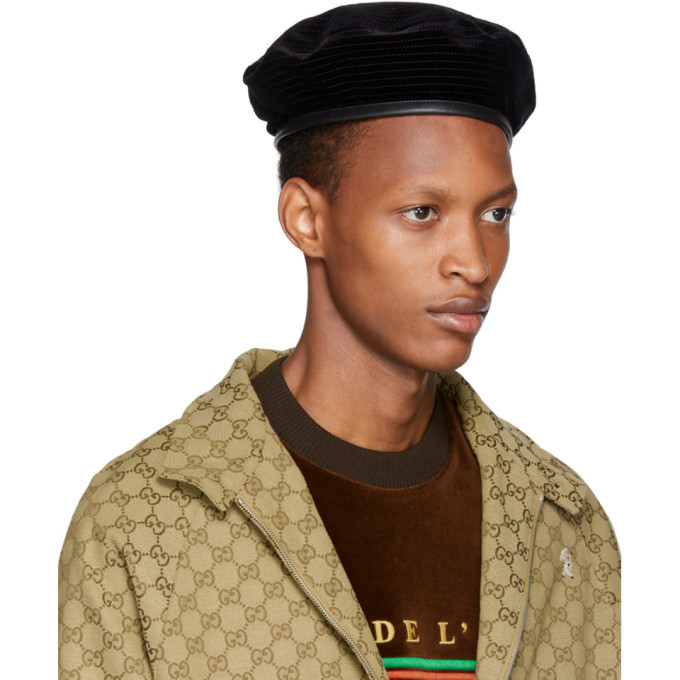 Gucci Black Velvet Beret Gucci