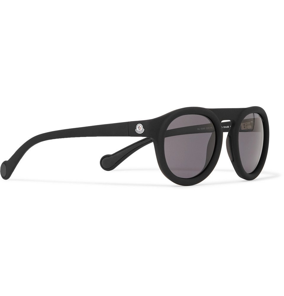 Moncler - Round-Frame Acetate Polarised Sunglasses - Black Moncler