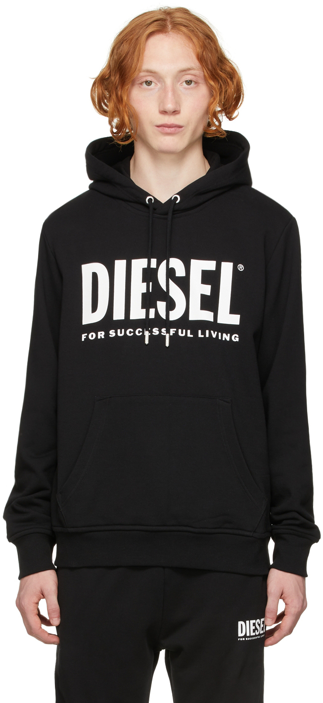 Diesel Black Logo Hoodie Diesel