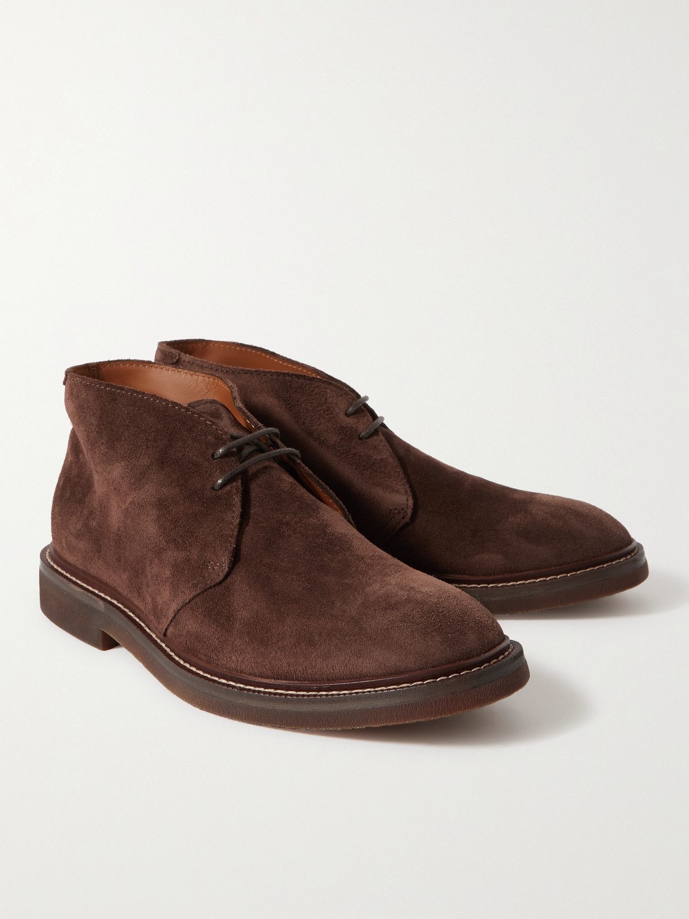 BRUNELLO CUCINELLI - Suede Chukka Boots - Brown Brunello Cucinelli