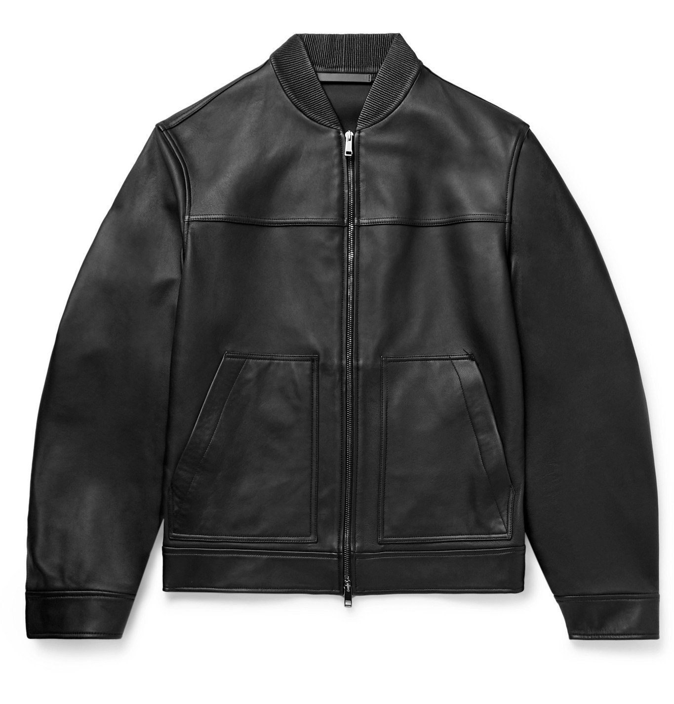 theory leather bomber