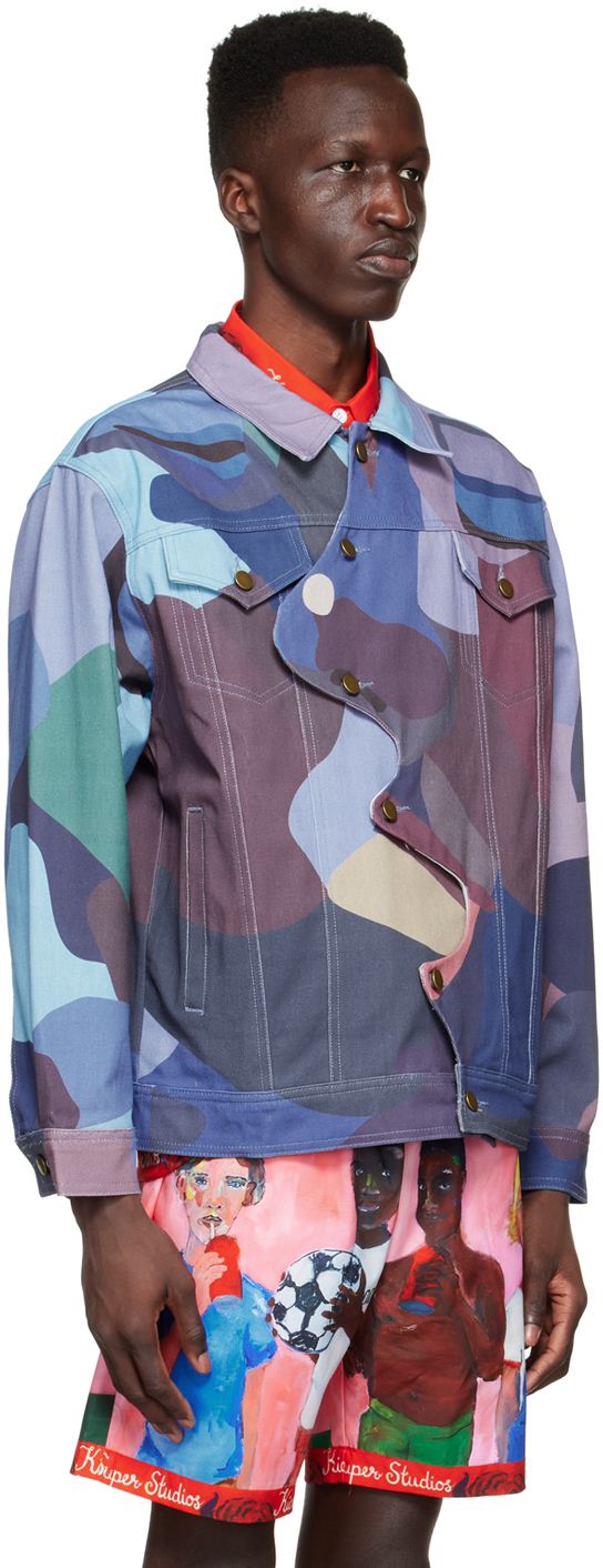 KidSuper Blue Camo Denim Jacket