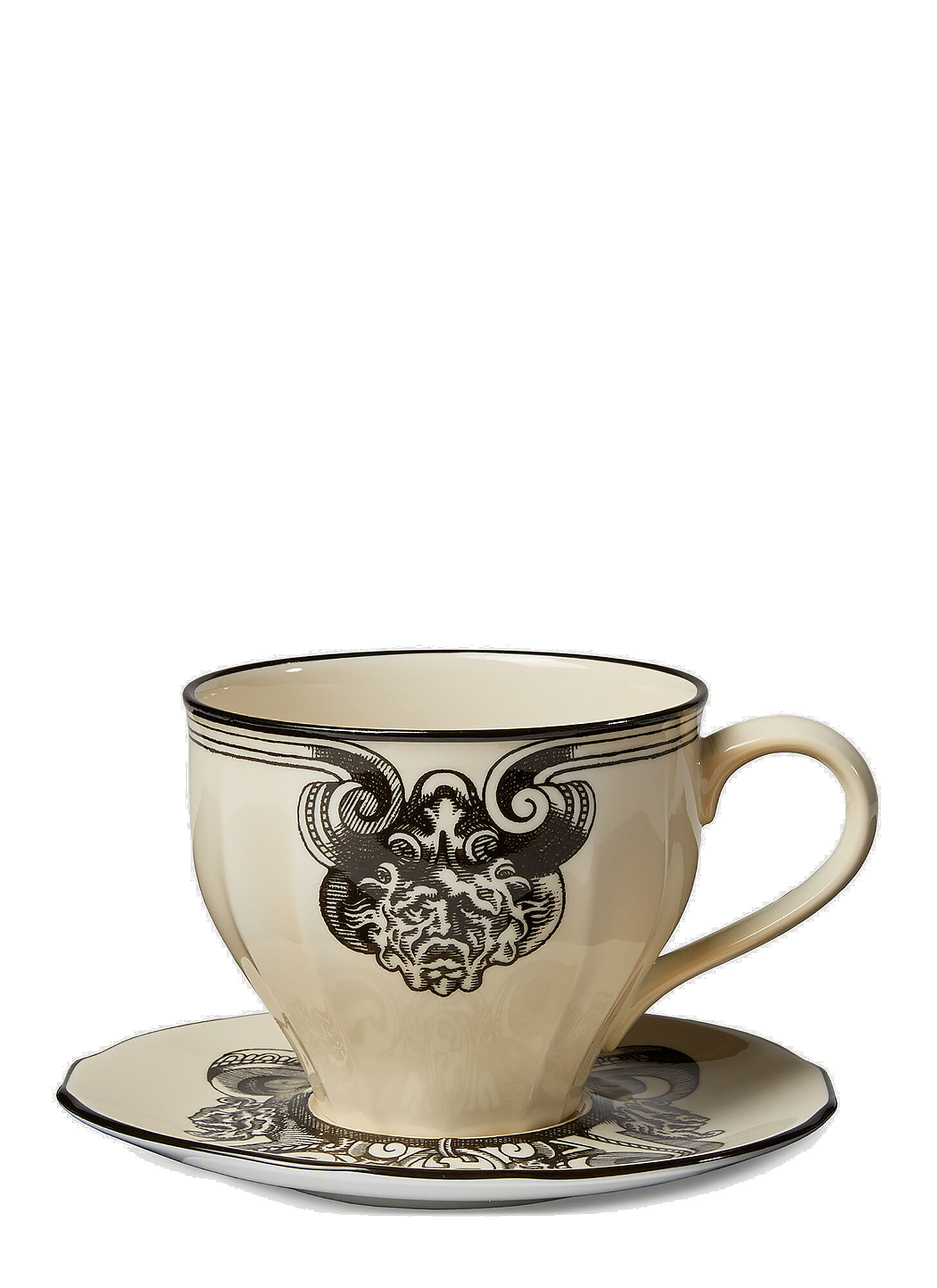 Photo: Set of Two Star Eye Demitasse Cup and Saucer in White