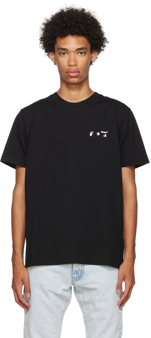 Off-White Black Cotton T-Shirt Off-White