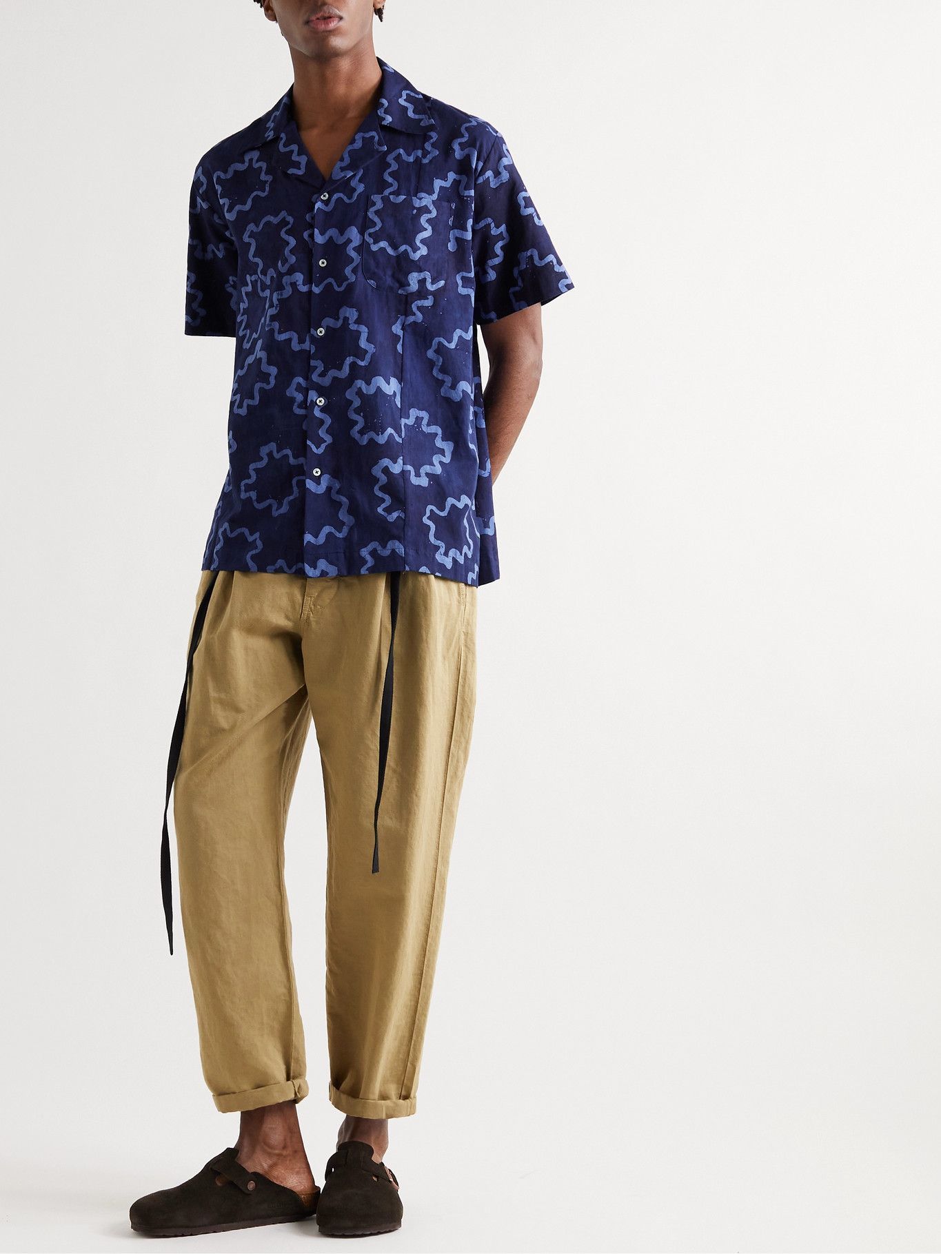 PostImperial Ijebu CampCollar Cotton Shirt Blue PostImperial