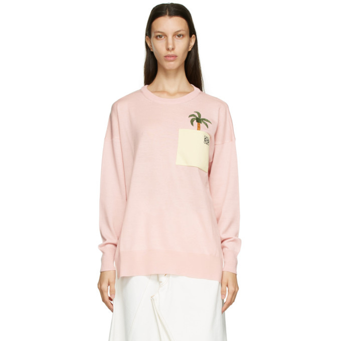 loewe pink sweater